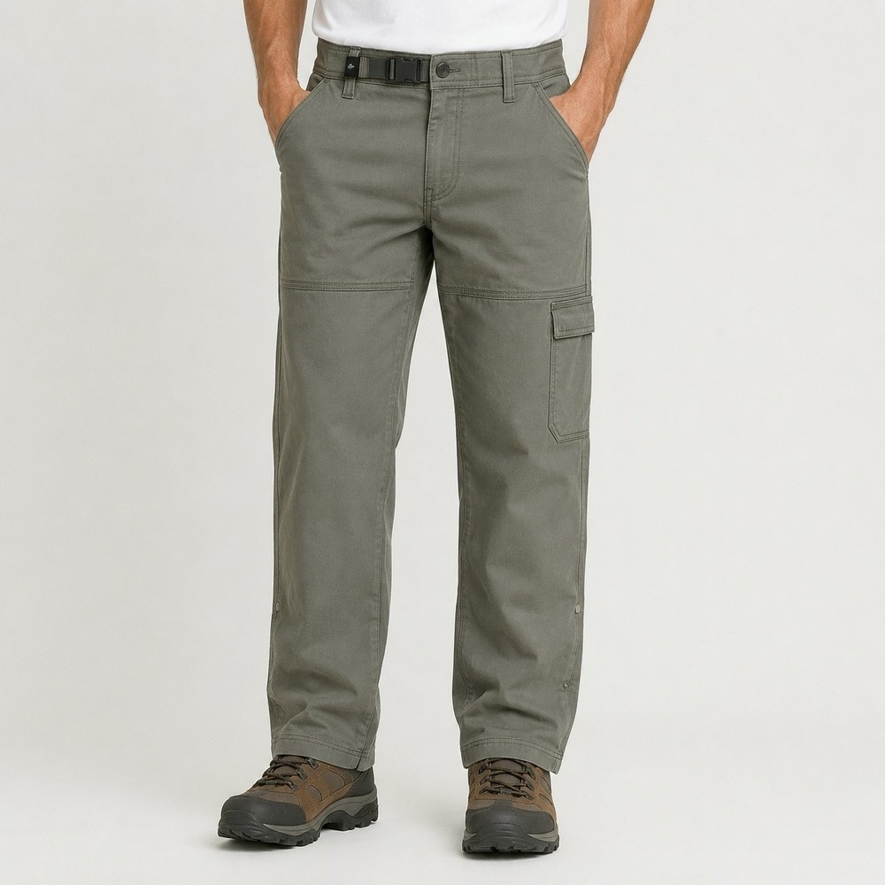 Prana Pant Mens 32 x 30 Green Hiking Outdoor Relaxed Fit Cargo Stretch Zion ll